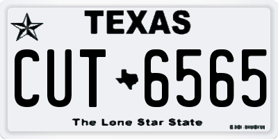 TX license plate CUT6565