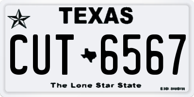 TX license plate CUT6567