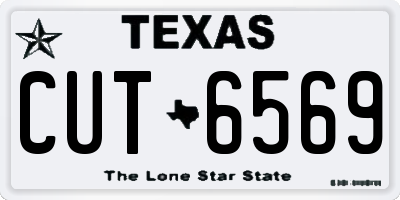 TX license plate CUT6569