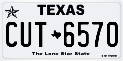 TX license plate CUT6570