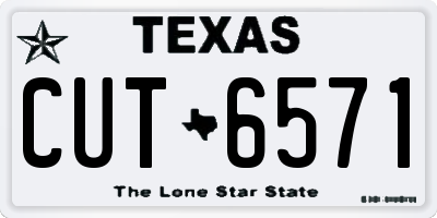 TX license plate CUT6571