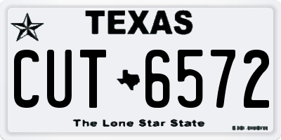 TX license plate CUT6572