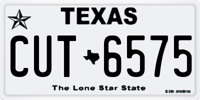 TX license plate CUT6575