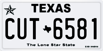TX license plate CUT6581