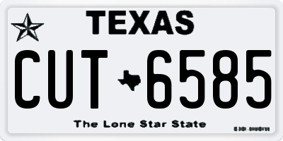 TX license plate CUT6585
