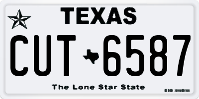TX license plate CUT6587