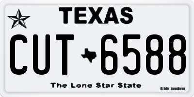 TX license plate CUT6588