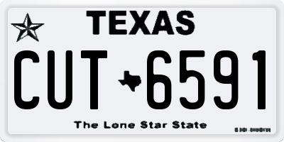 TX license plate CUT6591
