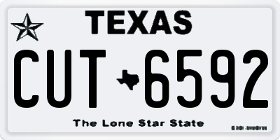 TX license plate CUT6592
