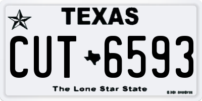 TX license plate CUT6593
