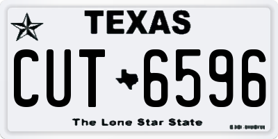 TX license plate CUT6596