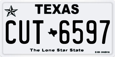 TX license plate CUT6597