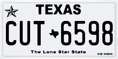 TX license plate CUT6598