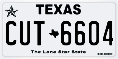 TX license plate CUT6604