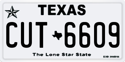 TX license plate CUT6609