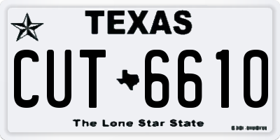 TX license plate CUT6610