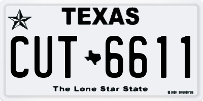 TX license plate CUT6611
