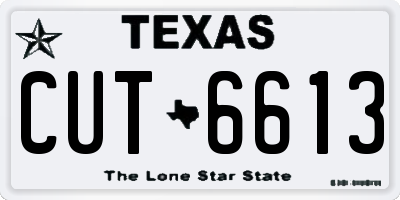 TX license plate CUT6613