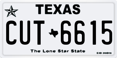 TX license plate CUT6615