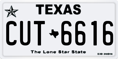 TX license plate CUT6616