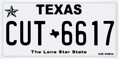 TX license plate CUT6617
