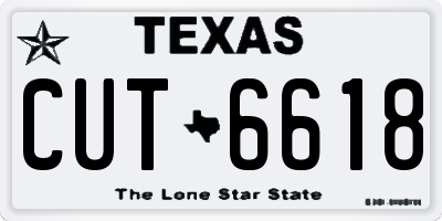 TX license plate CUT6618