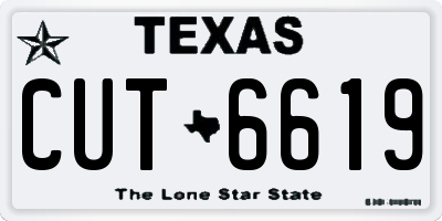 TX license plate CUT6619