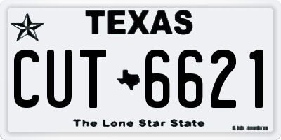 TX license plate CUT6621