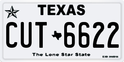 TX license plate CUT6622
