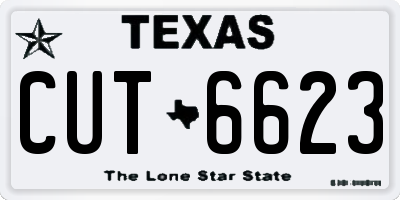 TX license plate CUT6623