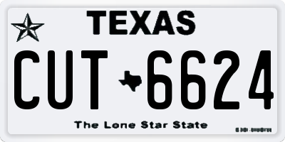 TX license plate CUT6624