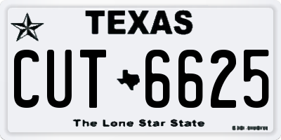 TX license plate CUT6625