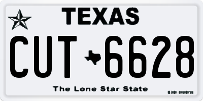 TX license plate CUT6628
