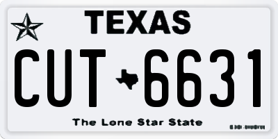 TX license plate CUT6631