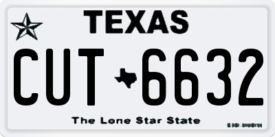 TX license plate CUT6632