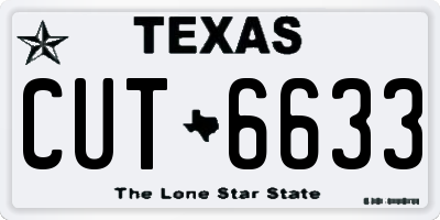 TX license plate CUT6633