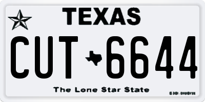 TX license plate CUT6644
