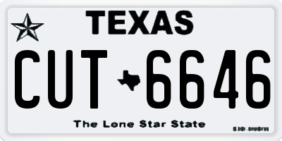 TX license plate CUT6646