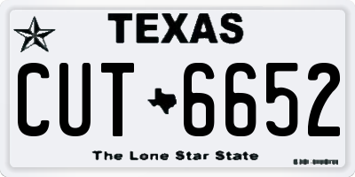 TX license plate CUT6652