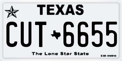 TX license plate CUT6655