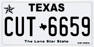 TX license plate CUT6659
