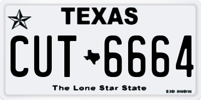 TX license plate CUT6664
