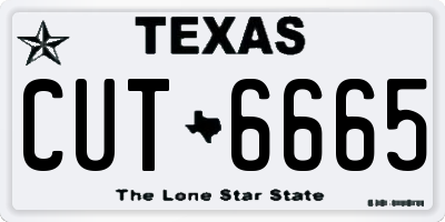 TX license plate CUT6665