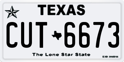 TX license plate CUT6673