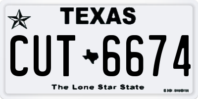 TX license plate CUT6674