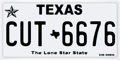 TX license plate CUT6676