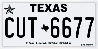 TX license plate CUT6677