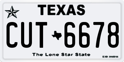TX license plate CUT6678