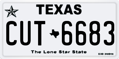 TX license plate CUT6683