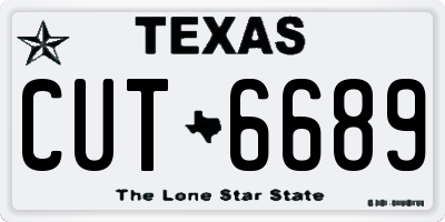 TX license plate CUT6689
